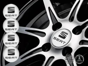 Seat Decals on Wheels High-Quality Resin Labels